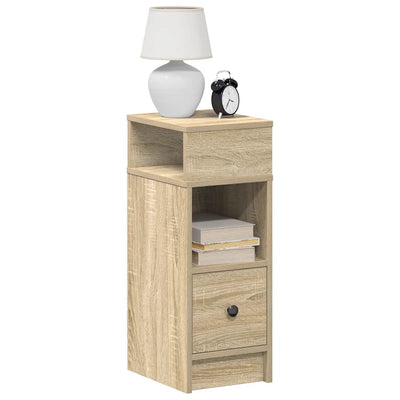 Yöpöytäkaapit 2 kpl laatikolla Sonoma-tammi 25x31x66 cm