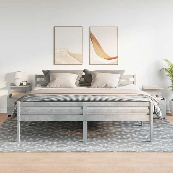 Betoninharmaa yöpöydät Signorina 40x36,5x62cm (2 kpl 2 laatikolla)