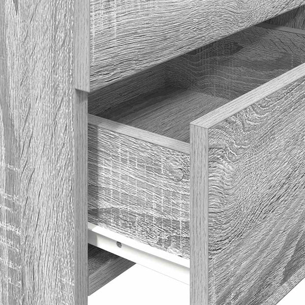 Harmaa yöpöydät Signorina (2 kpl 2 laatikolla sonoma-puu)