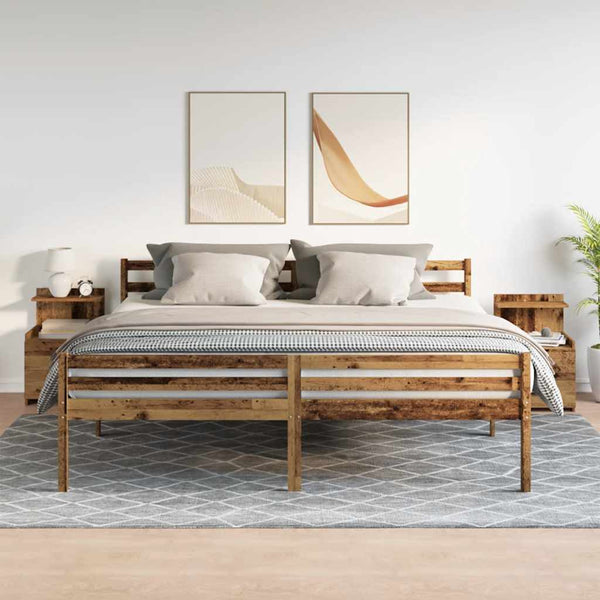 Vanha puu yöpöydät Signorina 40x36,5x62cm (2 kpl 2 laatikolla)