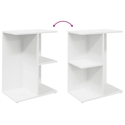 Yöpöydät 2 kpl valkoinen 46,5x29x61 cm tekninen puu