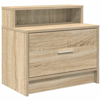 yöpöytäkaapit laatikolla 2 kpl Sonoma-tammi 51x31x47 cm