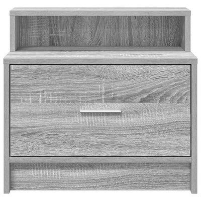yöpöytäkaapit laatikolla 2 kpl harmaa Sonoma 51x31x47 cm