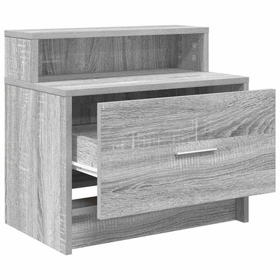 yöpöytäkaapit laatikolla 2 kpl harmaa Sonoma 51x31x47 cm