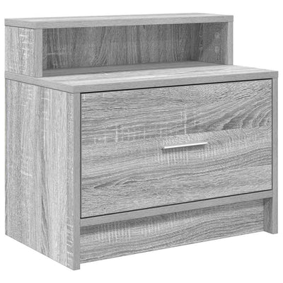 yöpöytäkaapit laatikolla 2 kpl harmaa Sonoma 51x31x47 cm