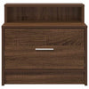 Ruskea tammi yöpöytäkaapit laatikolla Retan 51x31x47cm (2 kpl)