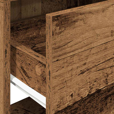 Vanha puu yöpöytäkaapit laatikolla Retan 51x31x47cm (2 kpl)