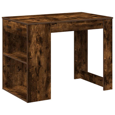 kirjoituspöytä laatikolla ja hyllyllä savutammi 102x62x77,5 cm