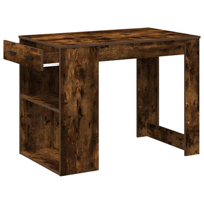 kirjoituspöytä laatikolla ja hyllyllä savutammi 102x62x77,5 cm