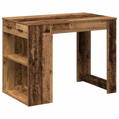 kirjoituspöytä laatikolla ja hyllyllä vanha puu 102x62x77,5 cm