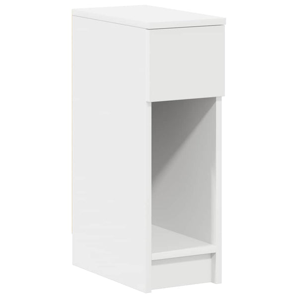 Valkoinen yöpöytäkaapit laatikolla Rajmund 20x36x60cm (2 kpl)