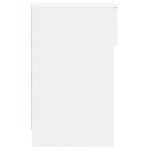 Valkoinen yöpöytäkaapit laatikolla Rajmund 20x36x60cm (2 kpl)