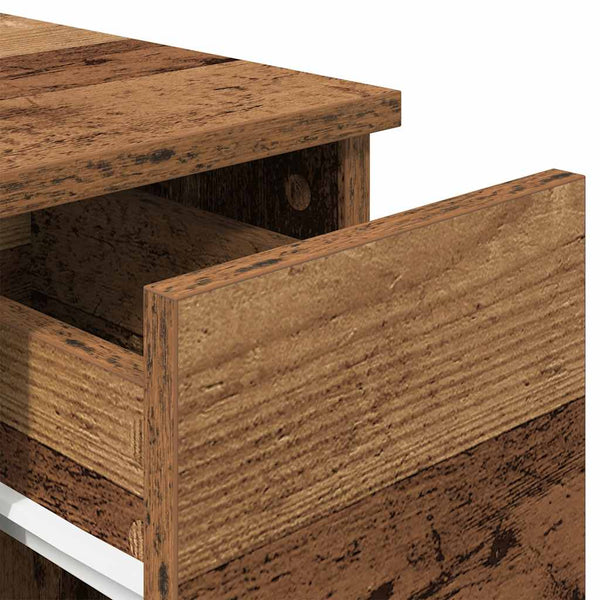 Vanha puu yöpöytäkaapit laatikolla Rajmund 20x36x60cm (2 kpl)