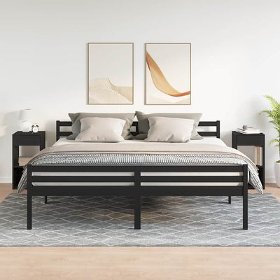 Musta tammi yöpöytäkaapit laatikolla Lasenco 35x34x66,5cm (2 kpl)