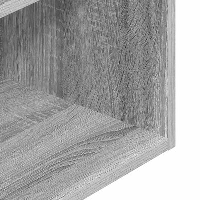 Harmaa yöpöytäkaappi laatikolla Lasenco 35x34x66,5cm (sonoma)