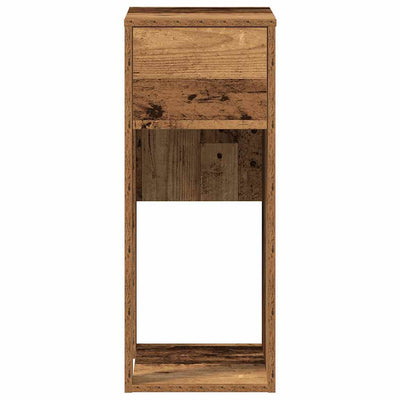 Vanha puu tietokonetorniteline laatikolla Elfia 30x44x74cm