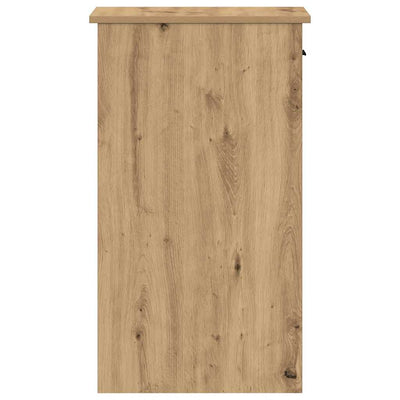 Käsityöläinen tammi tietokonetorniteline laatikolla Lidya 35x45x77cm