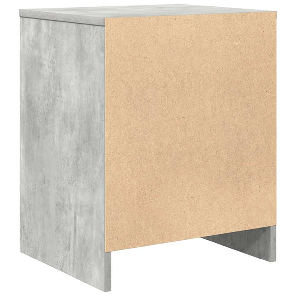 Yöpöydät 2 kpl laatikolla betoninharmaa 40x34x50 cm