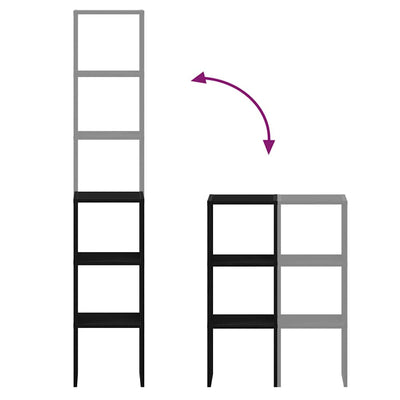 Musta tammi kirjahyllyt Mucenic 30x30x80cm (2kpl, puinen)