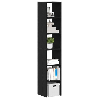 kirjahyllyt 2kpl Pinottava musta tammi 30x30x80 cm tekninen puu