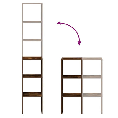 Savustammi kirjahyllyt Mucenic 30x30x80cm (2 kpl, puinen)