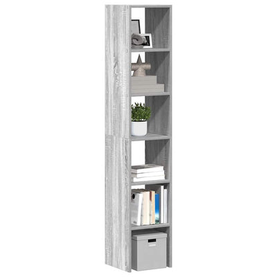 kirjahyllyt 2 kpl Pinottava harmaa Sonoma 30x30x80 cm