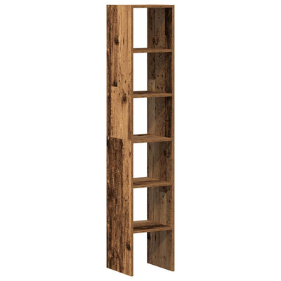 kirjahyllyt 2 kpl Pinottava vanha puu 30x30x80 cm tekninen puu