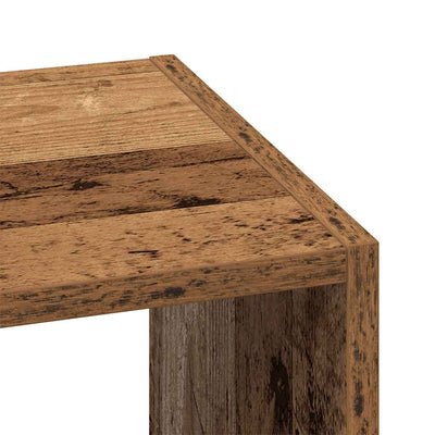 kirjahyllyt 2 kpl Pinottava vanha puu 30x30x80 cm tekninen puu