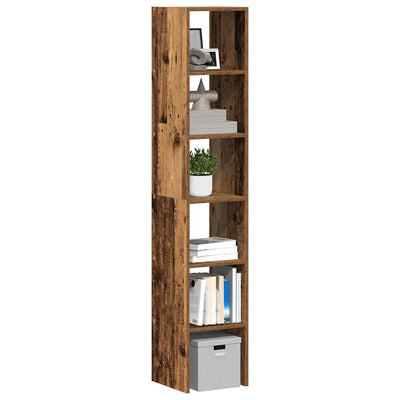 kirjahyllyt 2 kpl Pinottava vanha puu 30x30x80 cm tekninen puu