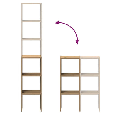 Tammi kirjahyllyt Mucenic 30x30x80cm (2 kpl pinottava käsityöläinen)