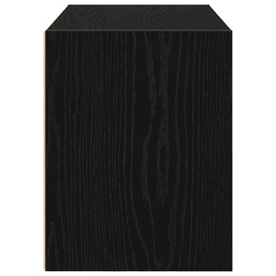kaappi 2 laatikolla musta tammi 60x31x40 cm tekninen puu