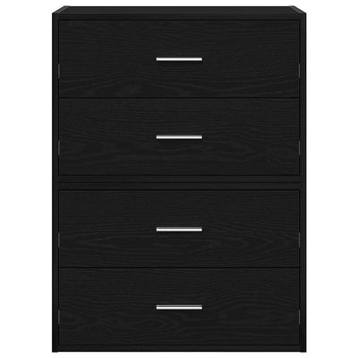Kaapit 2 laatikkoa 2 kpl musta tammi 60x31x40cm teknillinen puu