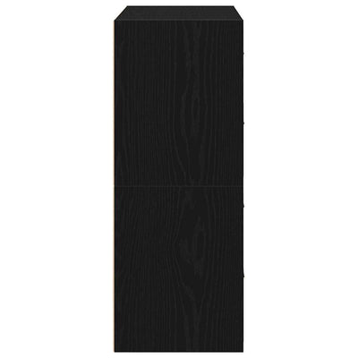Kaapit 2 laatikkoa 2 kpl musta tammi 60x31x40cm teknillinen puu