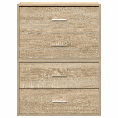 Kaapit 2 laatikkoa 2kpl Sonoma-tammi 60x31x40cm teknillinen puu