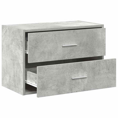 kaappi 2 laatikolla betoninharmaa 60x31x40 cm tekninen puu