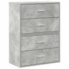 Kaapit 2laatikkoa 2kpl betoninharmaa 60x31x40cm teknillinen puu