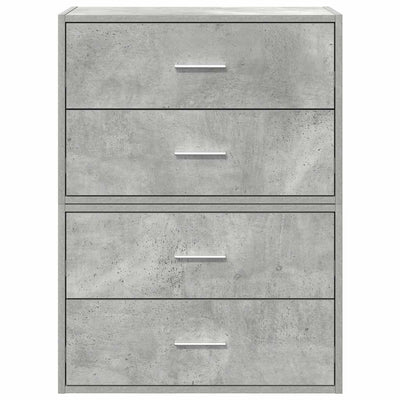 Kaapit 2laatikkoa 2kpl betoninharmaa 60x31x40cm teknillinen puu