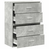 Kaapit 2laatikkoa 2kpl betoninharmaa 60x31x40cm teknillinen puu