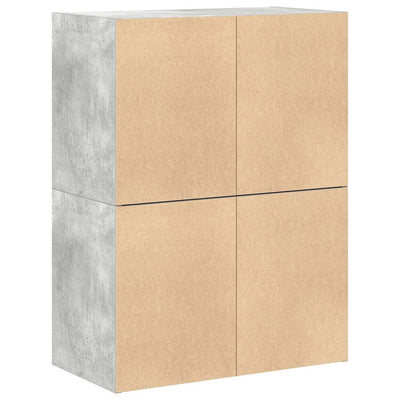 Kaapit 2laatikkoa 2kpl betoninharmaa 60x31x40cm teknillinen puu