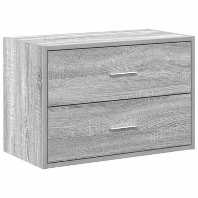 kaappi 2 laatikolla harmaa Sonoma 60x31x40 cm tekninen puu