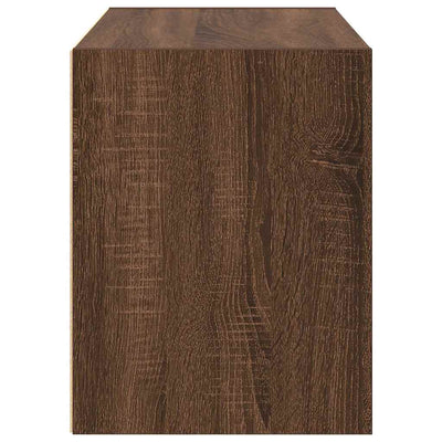 kaappi 2 laatikolla ruskea tammi 60x31x40 cm tekninen puu