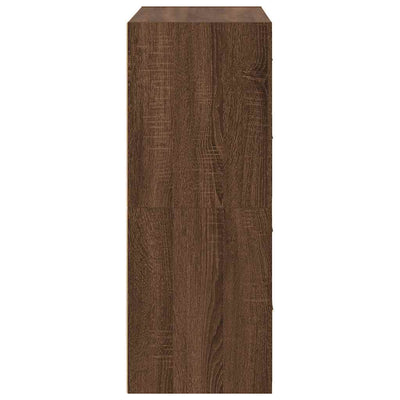 Kaapit 2 laatikkoa 2kpl ruskea tammi 60x31x40cm teknillinen puu