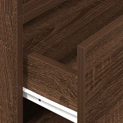Kaapit 2 laatikkoa 2kpl ruskea tammi 60x31x40cm teknillinen puu