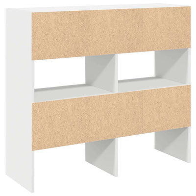 kenkätelineet 2 kpl pinottava valkoinen 89,5x30x40 cm