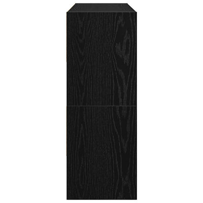 kenkätelineet 2 kpl Pinottava musta tammi 89,5x30x40 cm
