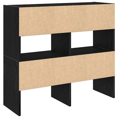 kenkätelineet 2 kpl Pinottava musta tammi 89,5x30x40 cm