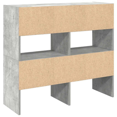 kenkätelineet 2 kpl Pinottava Betoni Harmaa 89,5x30x40 cm