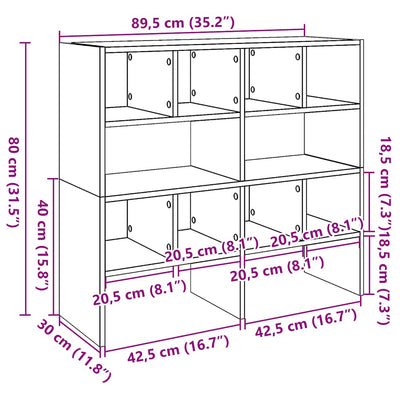 kenkätelineet 2 kpl Pinottava Artisan Oak 89,5x30x40 cm