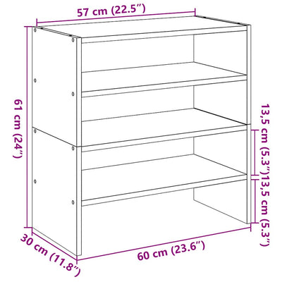 kenkätelineet 2 kpl Pinottava valkoinen 60x30x30,5 cm