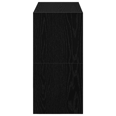 kenkätelineet 2 kpl Pinottava musta tammi 60x30x30,5 cm